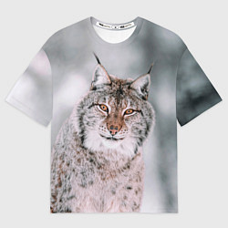 Мужская футболка оверсайз Рысь