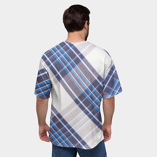 Мужская футболка оверсайз Шотландка Z / 3D-принт – фото 4