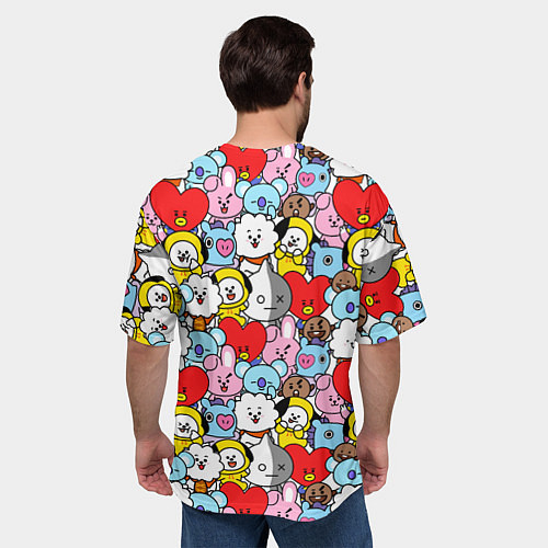 Мужская футболка оверсайз BT21 BTS / 3D-принт – фото 4