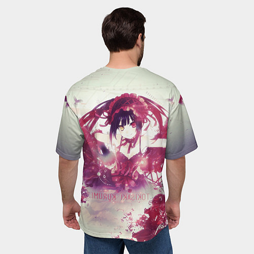 Мужская футболка оверсайз Куруми Токисаки / 3D-принт – фото 4