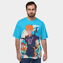 Футболка оверсайз мужская Хината, цвет: 3D-принт — фото 2
