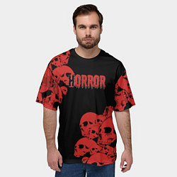 Футболка оверсайз мужская Horror, цвет: 3D-принт — фото 2