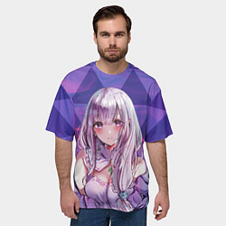 Футболка оверсайз мужская Эмилия, цвет: 3D-принт — фото 2