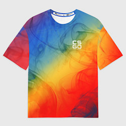 Футболка оверсайз мужская Cs:go Marble Fade Мраморный Градиент, цвет: 3D-принт