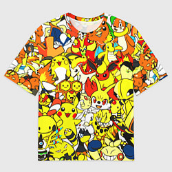 Футболка оверсайз мужская ПОКЕМОНЫ, цвет: 3D-принт