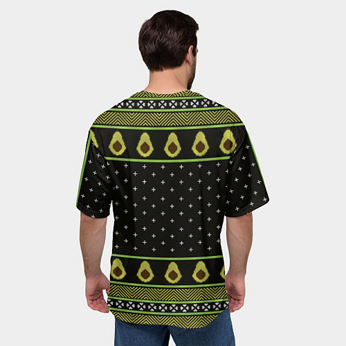 Мужская футболка оверсайз Avo christmas / 3D-принт – фото 4