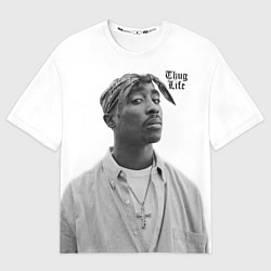 Футболка оверсайз мужская 2pac Thug Life, цвет: 3D-принт