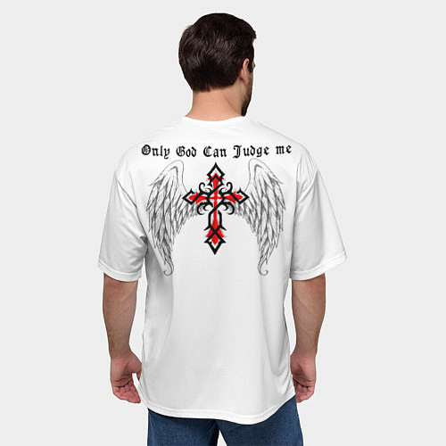 Мужская футболка оверсайз 2pac Thug Life / 3D-принт – фото 4