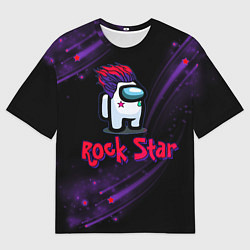 Футболка оверсайз мужская Among Us Rock Star, цвет: 3D-принт