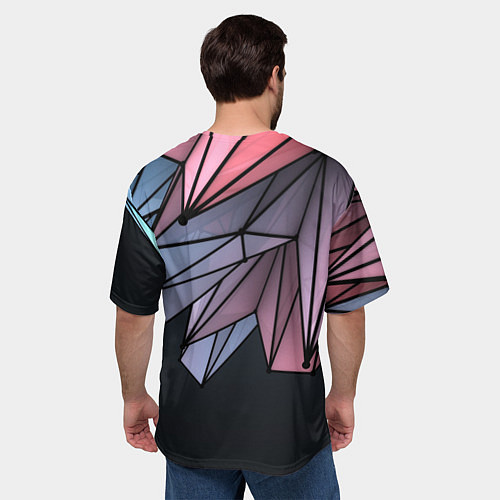 Мужская футболка оверсайз ГеометриЧеский Рисунок / 3D-принт – фото 4