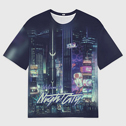 Мужская футболка оверсайз Welcome to Night City