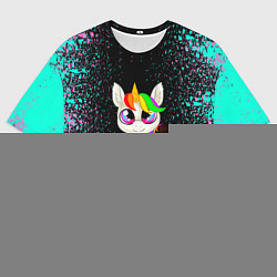 Футболка оверсайз мужская Единорог, цвет: 3D-принт