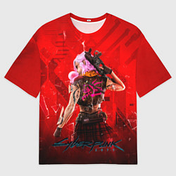 Мужская футболка оверсайз КИБЕРПАНК 2077