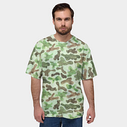 Футболка оверсайз мужская Весенний камуфляж, цвет: 3D-принт — фото 2