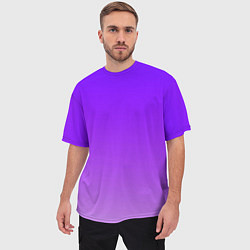 Футболка оверсайз мужская Фиолетовый космос, цвет: 3D-принт — фото 2