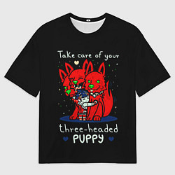 Футболка оверсайз мужская Hades Загрей и милый цербер, цвет: 3D-принт