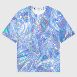 Мужская футболка оверсайз 3d ice glitch