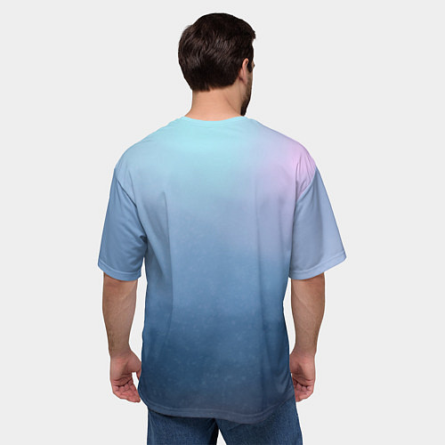 Мужская футболка оверсайз Рыбка / 3D-принт – фото 4