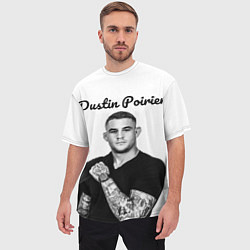 Футболка оверсайз мужская Dustin Poirier, цвет: 3D-принт — фото 2