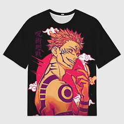 Футболка оверсайз мужская Двуликий магическая битва, цвет: 3D-принт