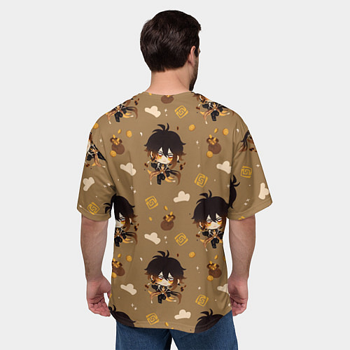 Мужская футболка оверсайз Чиби Чжун Ли / 3D-принт – фото 4