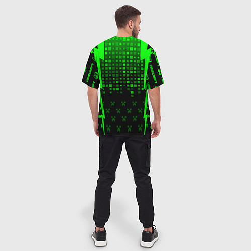 Мужская футболка оверсайз Minecraft / 3D-принт – фото 4