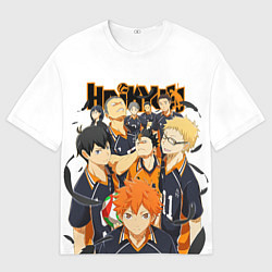 Футболка оверсайз мужская ВОЛЕЙБОЛ!! HAIKYUU!!, цвет: 3D-принт