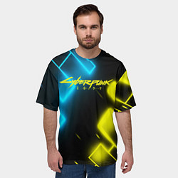 Футболка оверсайз мужская CYBERPUNK2077 КИБЕРПАНК, цвет: 3D-принт — фото 2