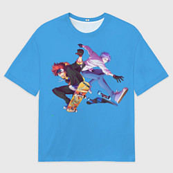 Футболка оверсайз мужская На скейте в бесконечность, цвет: 3D-принт