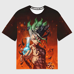 Футболка оверсайз мужская Доктор Стоун, цвет: 3D-принт