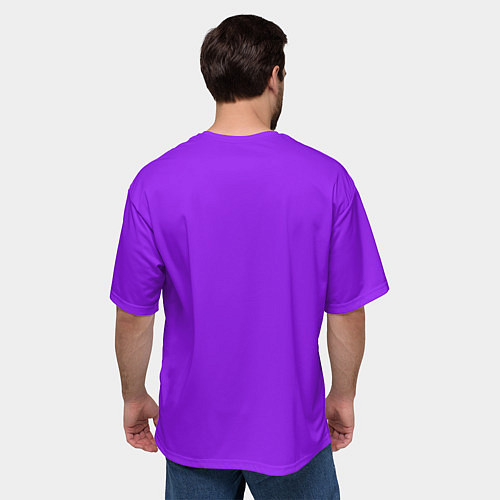 Мужская футболка оверсайз Фиолетовый / 3D-принт – фото 4