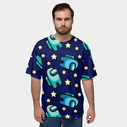 Футболка оверсайз мужская Among Us Звёзды, цвет: 3D-принт — фото 2