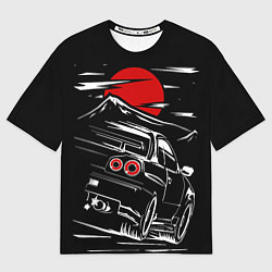 Футболка оверсайз мужская Skyline R 34 R34 скайлайн, цвет: 3D-принт