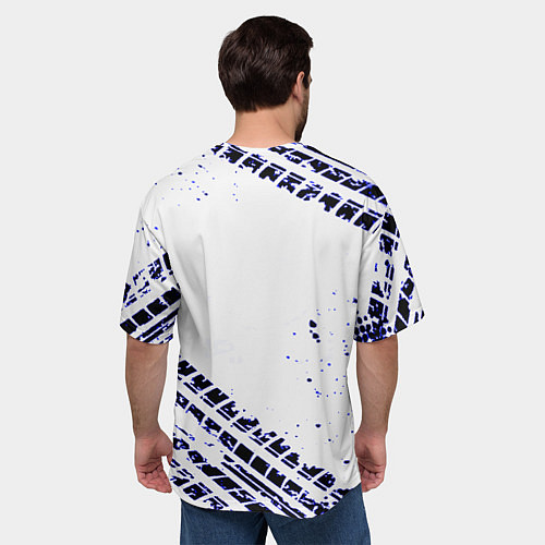 Мужская футболка оверсайз SUBARU / 3D-принт – фото 4