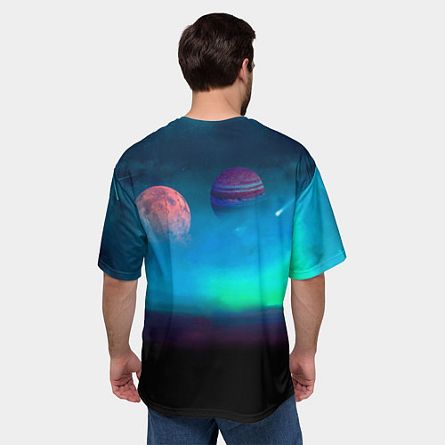 Мужская футболка оверсайз В Дмитриенко Венера-Юпитер / 3D-принт – фото 4