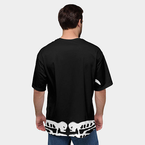 Мужская футболка оверсайз ГРАЖДАНСКАЯ ОБОРОНА, / 3D-принт – фото 4