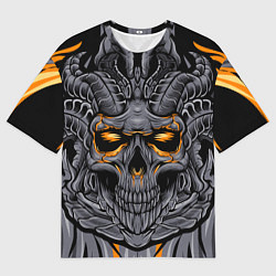Футболка оверсайз мужская Череп дьявола, цвет: 3D-принт