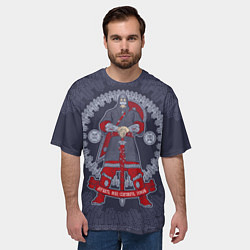 Футболка оверсайз мужская Русский богатырь, цвет: 3D-принт — фото 2