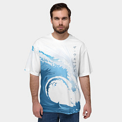 Футболка оверсайз мужская WAVE ВОЛНЫ, цвет: 3D-принт — фото 2