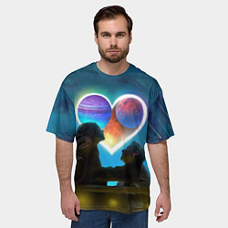 Футболка оверсайз мужская Ваня Дмитриенко Венера-Юпитер, цвет: 3D-принт — фото 2