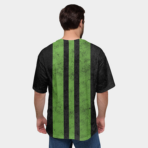 Мужская футболка оверсайз Skoda Green Logo Z / 3D-принт – фото 4