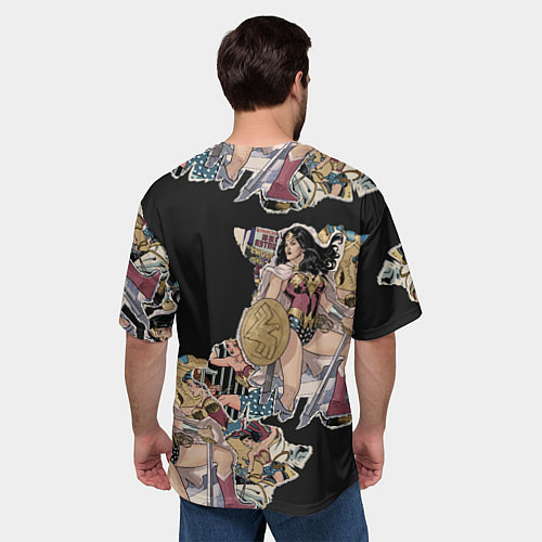 Мужская футболка оверсайз WONDER WOMAN Im Fearless! / 3D-принт – фото 4