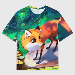 Футболка оверсайз мужская Лисичка, цвет: 3D-принт