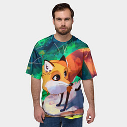 Футболка оверсайз мужская Лисичка, цвет: 3D-принт — фото 2