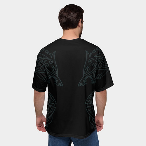Мужская футболка оверсайз Valheim / 3D-принт – фото 4