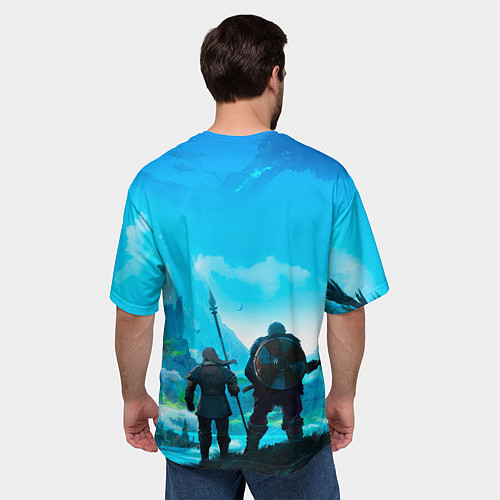 Мужская футболка оверсайз Вальгала / 3D-принт – фото 4