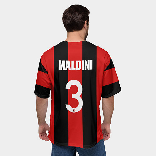 Мужская футболка оверсайз Мальдини / 3D-принт – фото 4