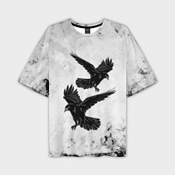 Футболка оверсайз мужская Gothic crows, цвет: 3D-принт