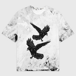 Футболка оверсайз мужская Gothic crows, цвет: 3D-принт