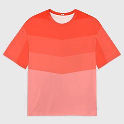 Мужская футболка оверсайз Персиковый Градиент